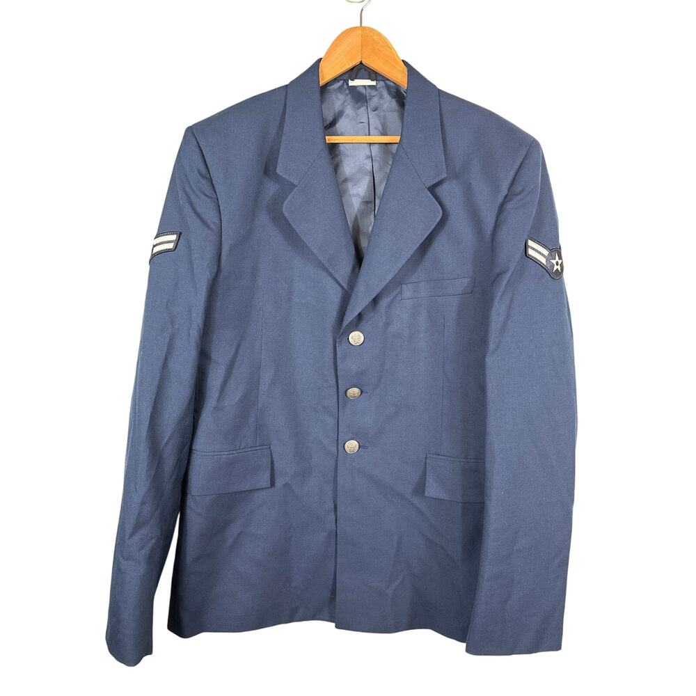 Defense Logistics Agency Jacket Men's Size 43XL Blue Air Force Military Enlisted